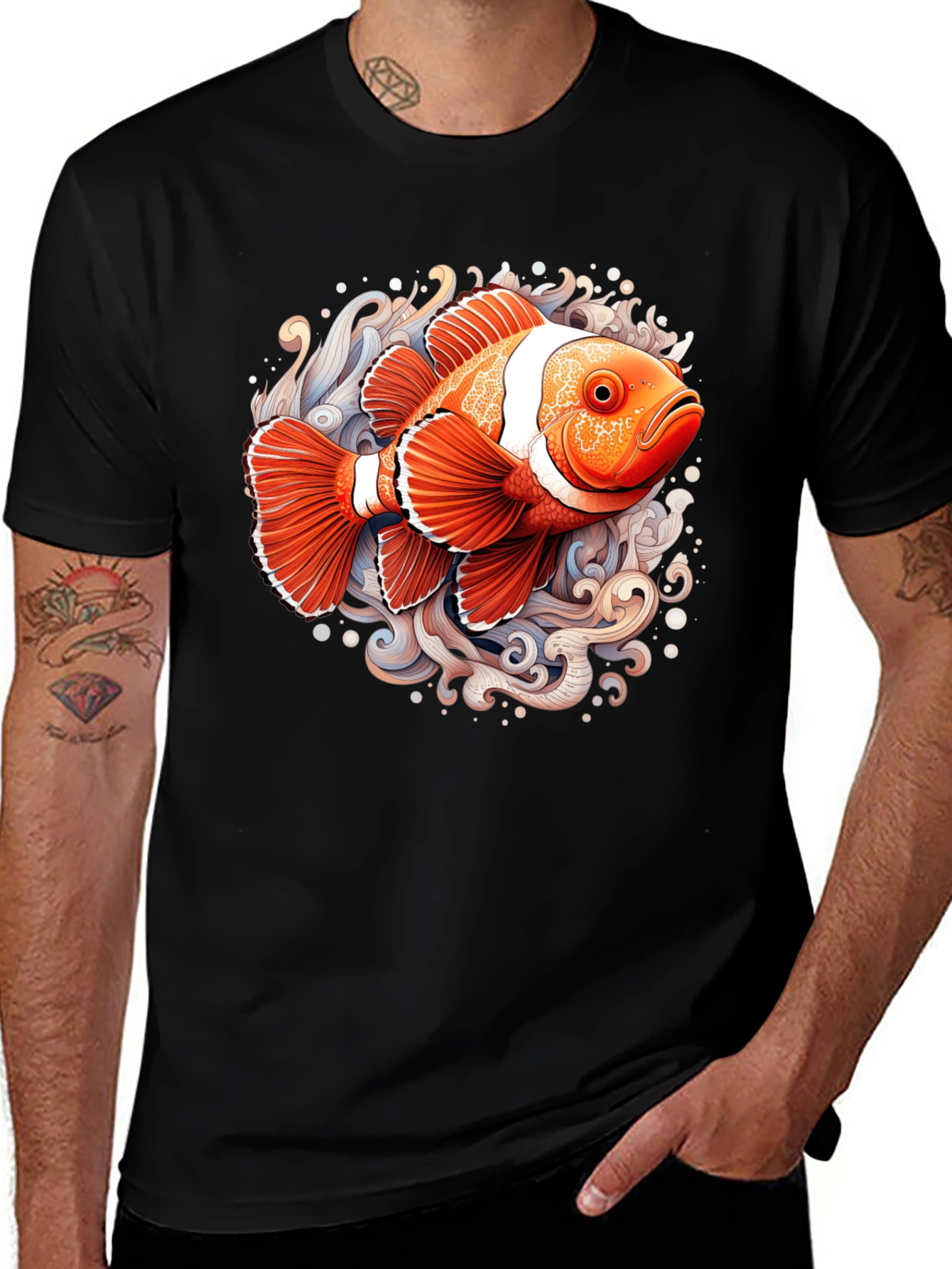 Clownfish Graphic T-Shirt - Black