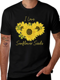 I Love Sunflower Seeds Graphic T-Shirt