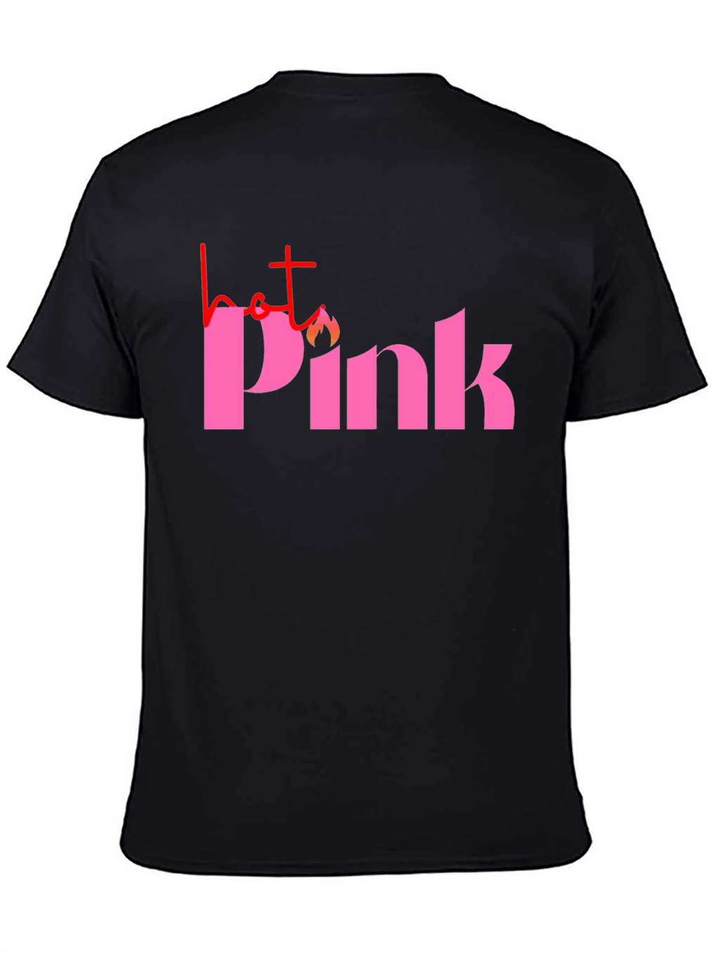 Hot Pink Graphic Tee - Black Casual T-Shirt
