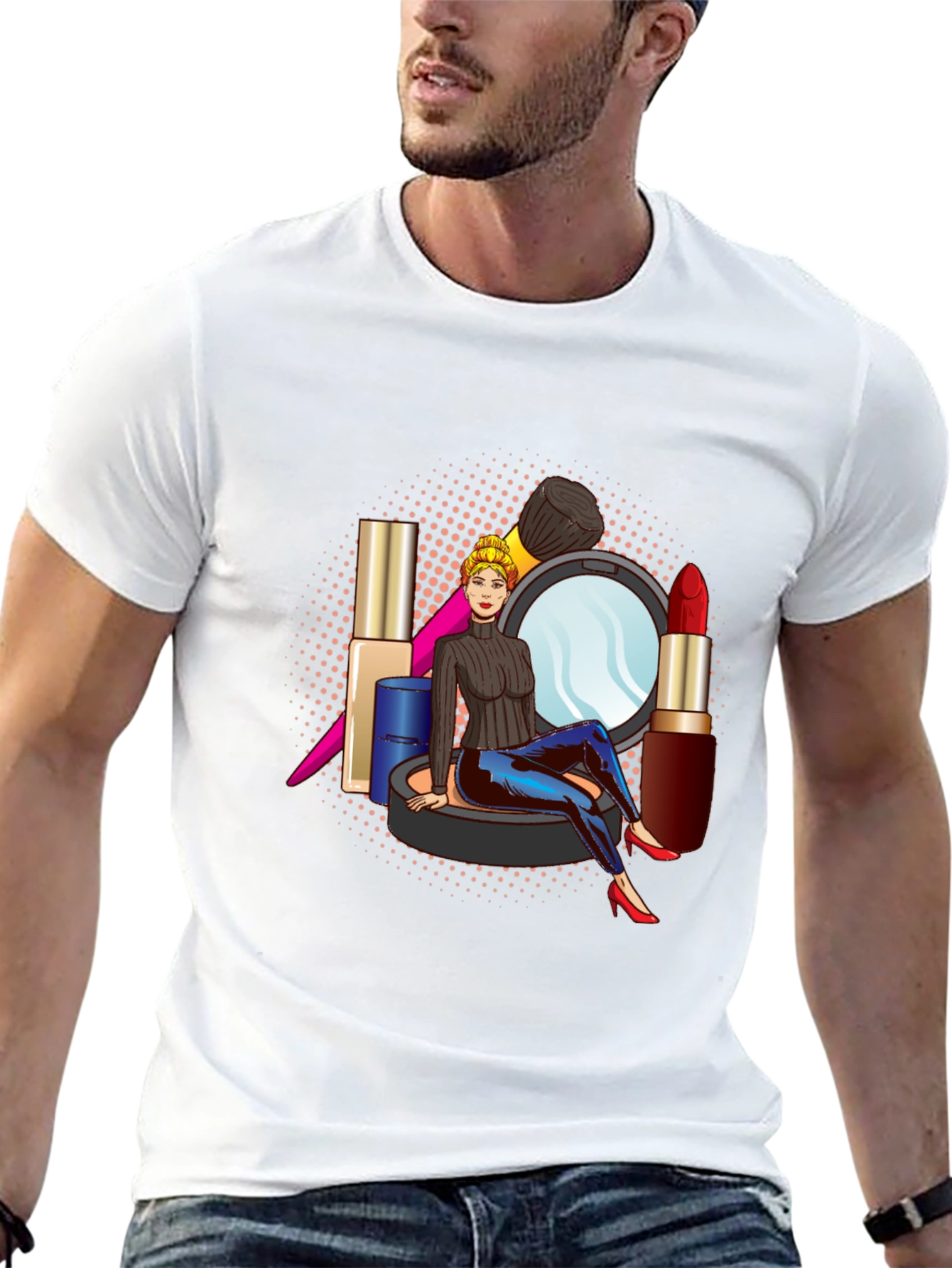Makeup Girl Graphic Tee