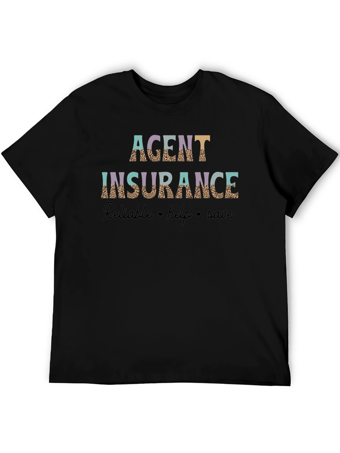 Agent Insurance Leopard Print Graphic T-Shirt