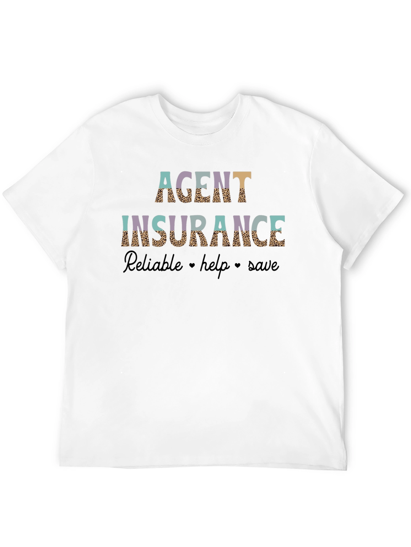 Agent Insurance Leopard Print Graphic T-Shirt