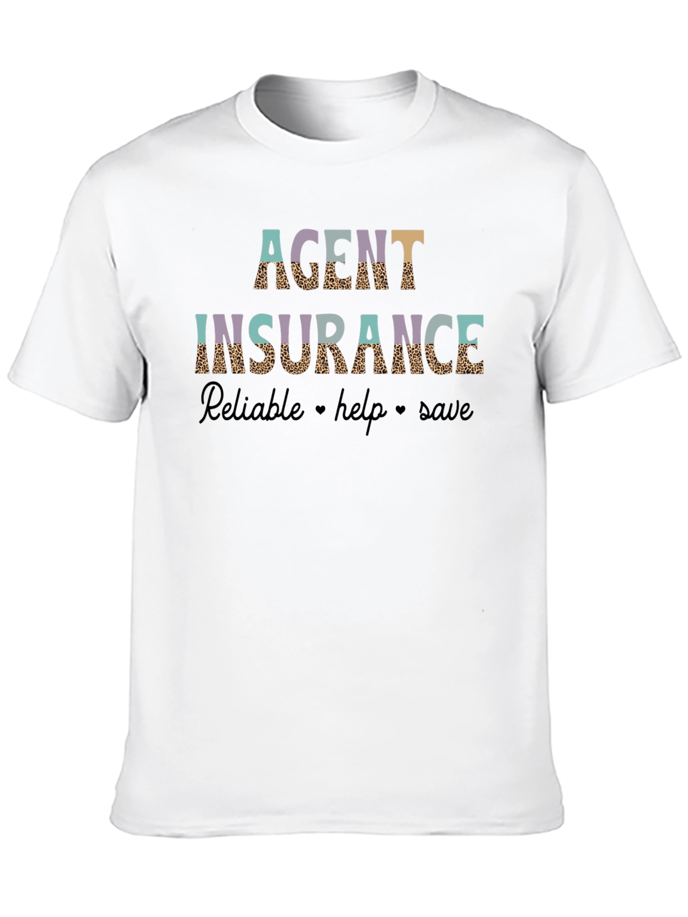 Agent Insurance Leopard Print Graphic T-Shirt