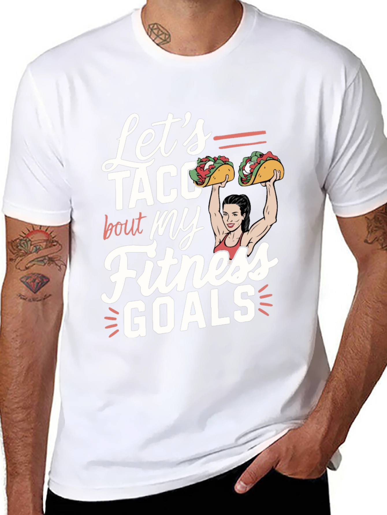 Lets Taco Bout Fitness Goals Graphic Tee
