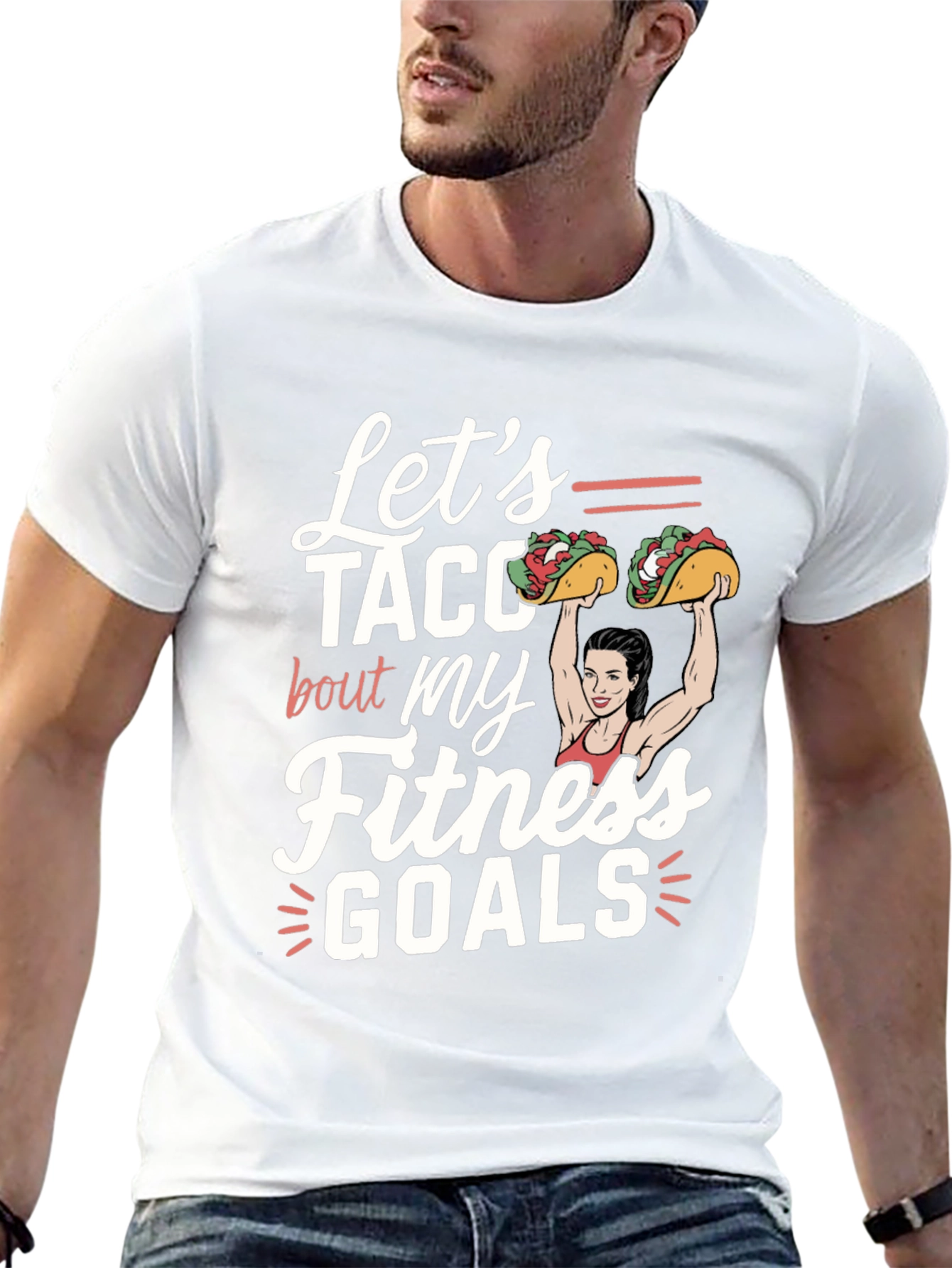 Lets Taco Bout Fitness Goals Graphic Tee