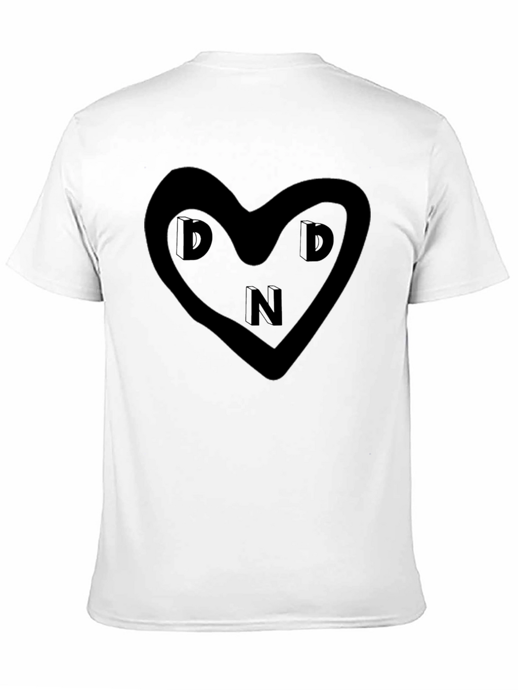 DND Heart Graphic Black T-Shirt - Soft & Stylish