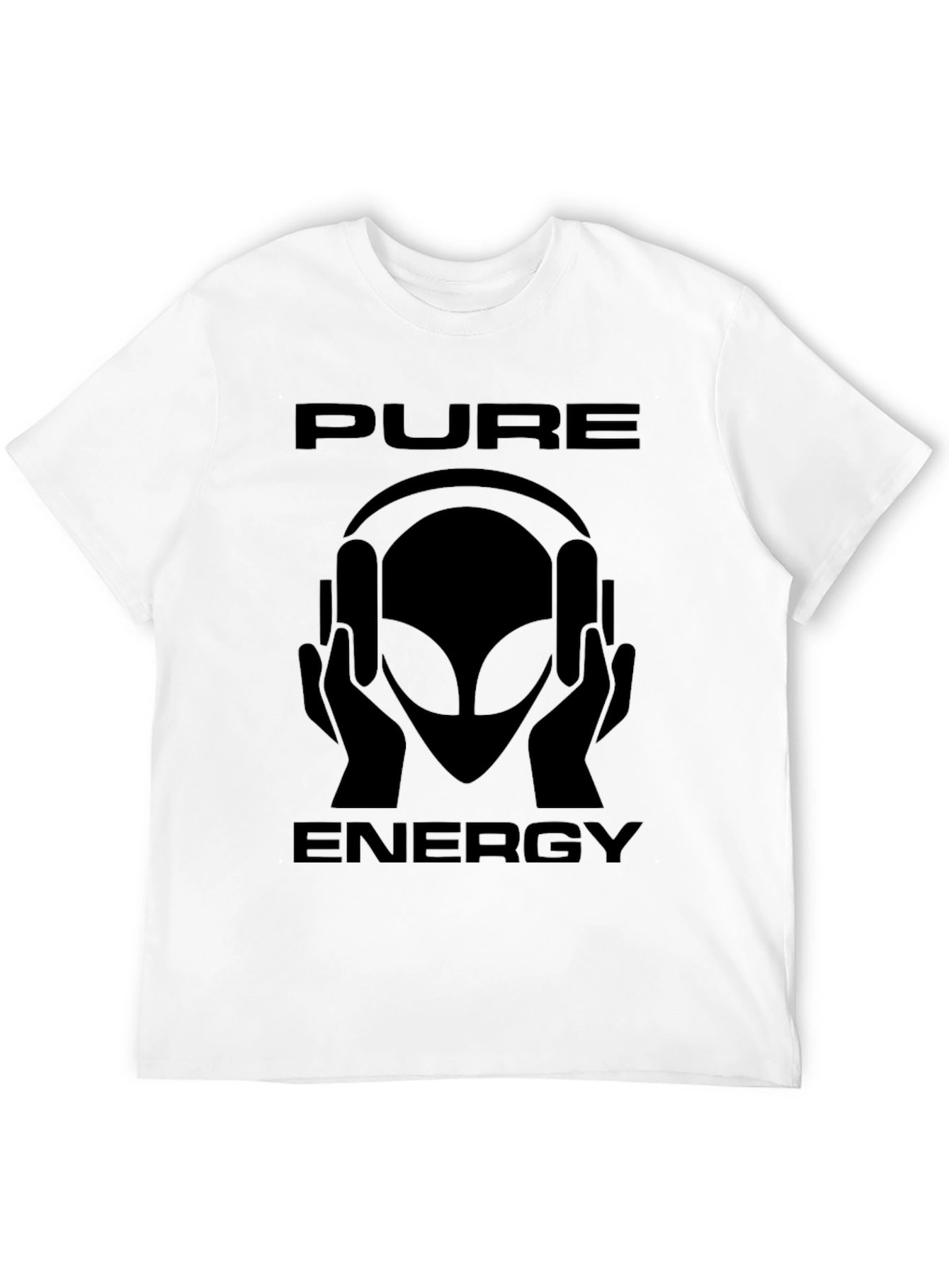 Pure Energy Alien Graphic T-Shirt - Black