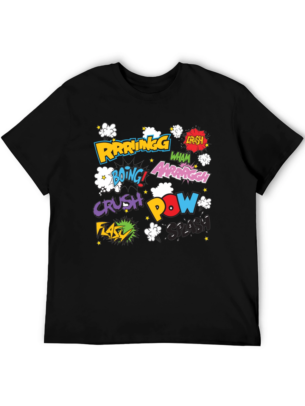 Comic Book Style Sound Effects Graphic T-Shirt