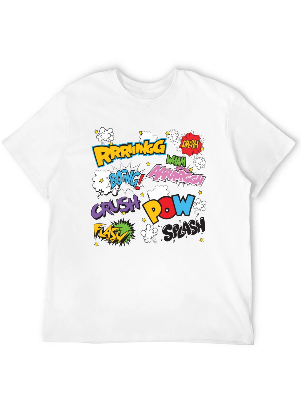 Comic Book Style Sound Effects Graphic T-Shirt