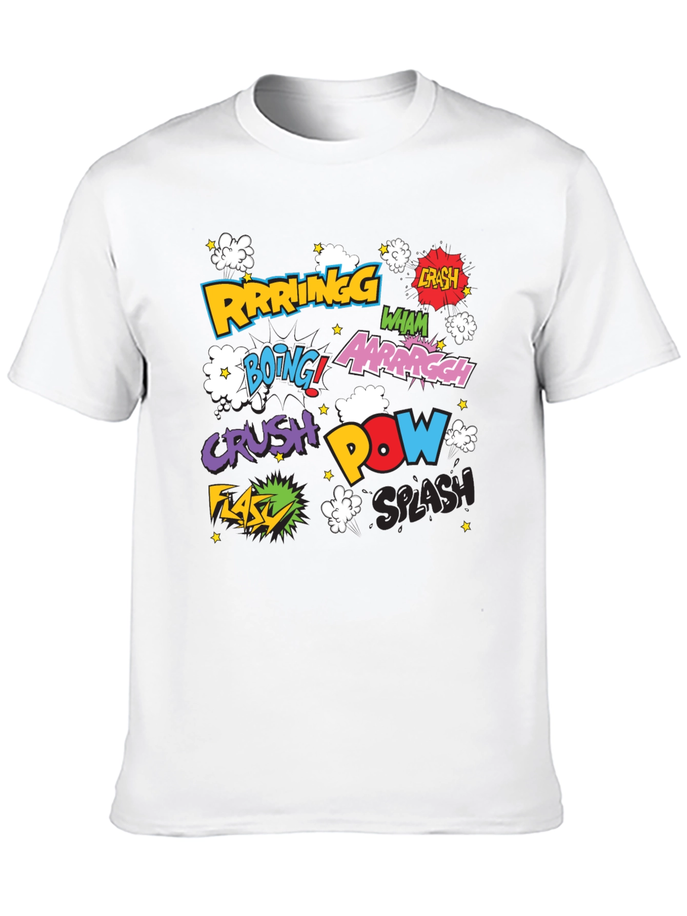 Comic Book Style Sound Effects Graphic T-Shirt