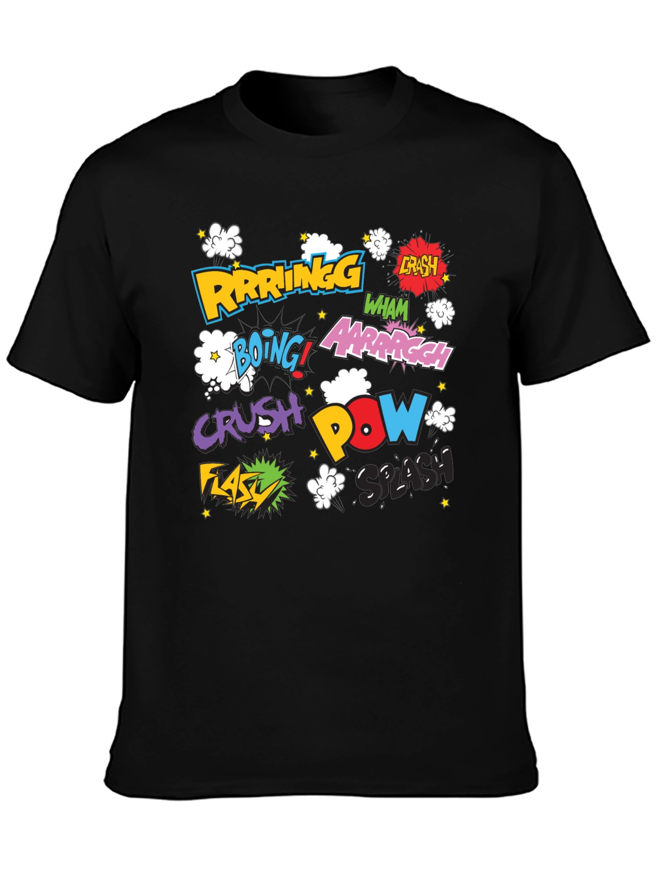 Comic Book Style Sound Effects Graphic T-Shirt