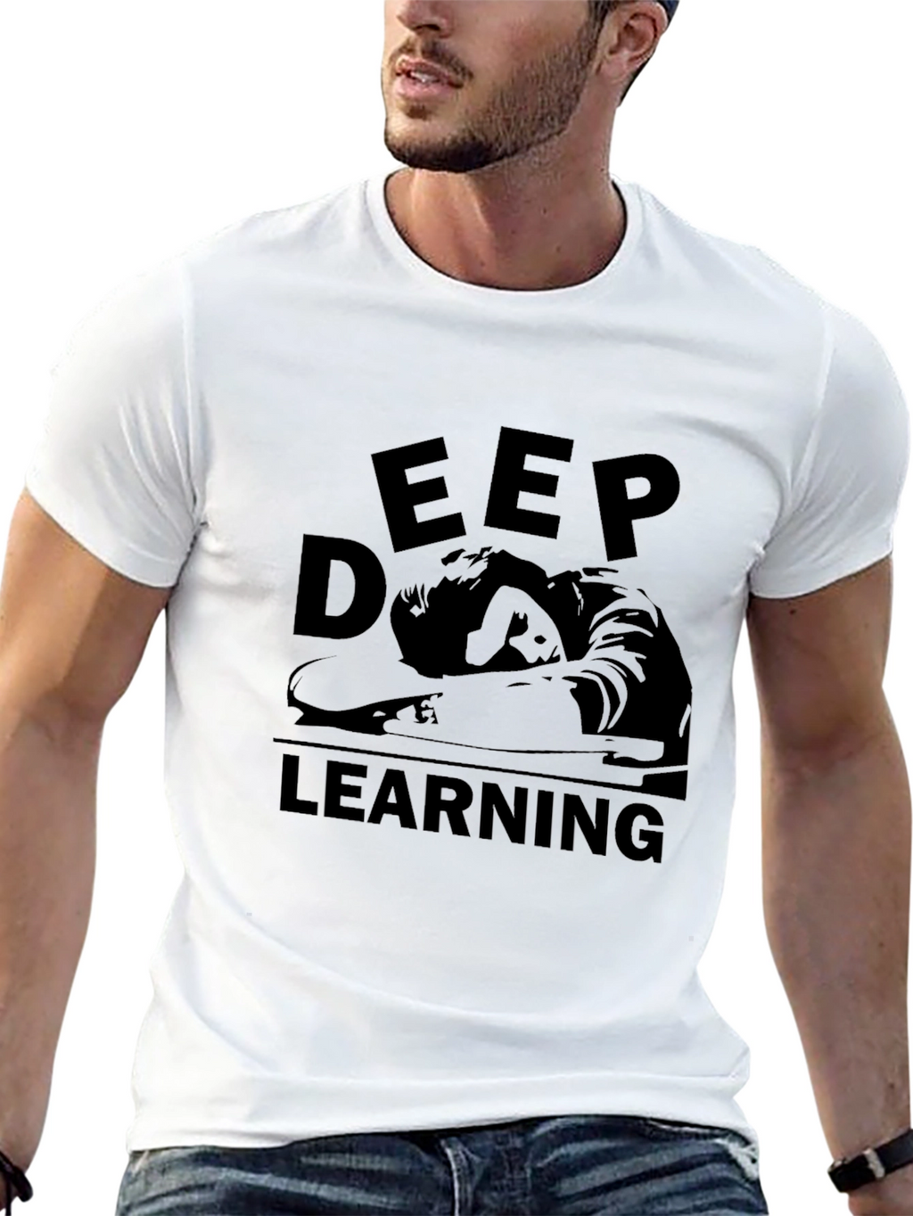 Deep Learning Black T-Shirt