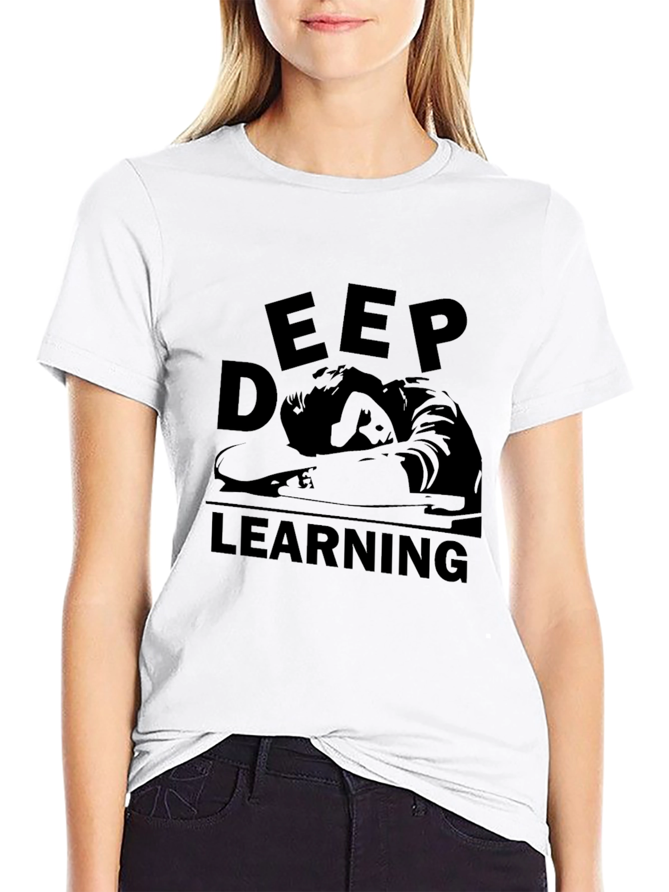 Deep Learning Black T-Shirt