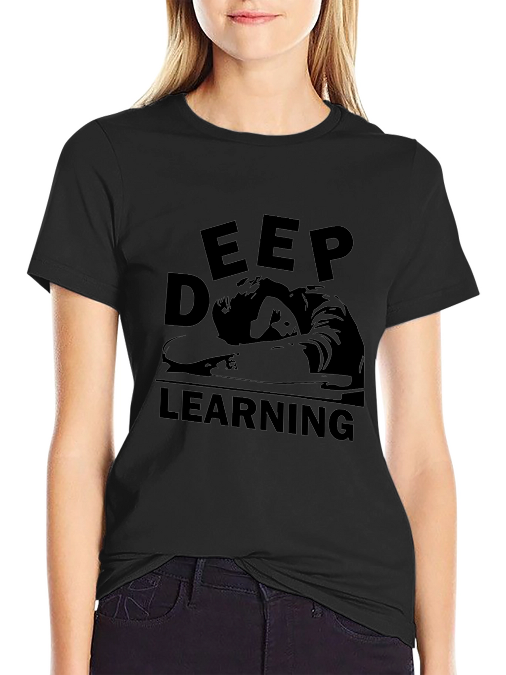 Deep Learning Black T-Shirt