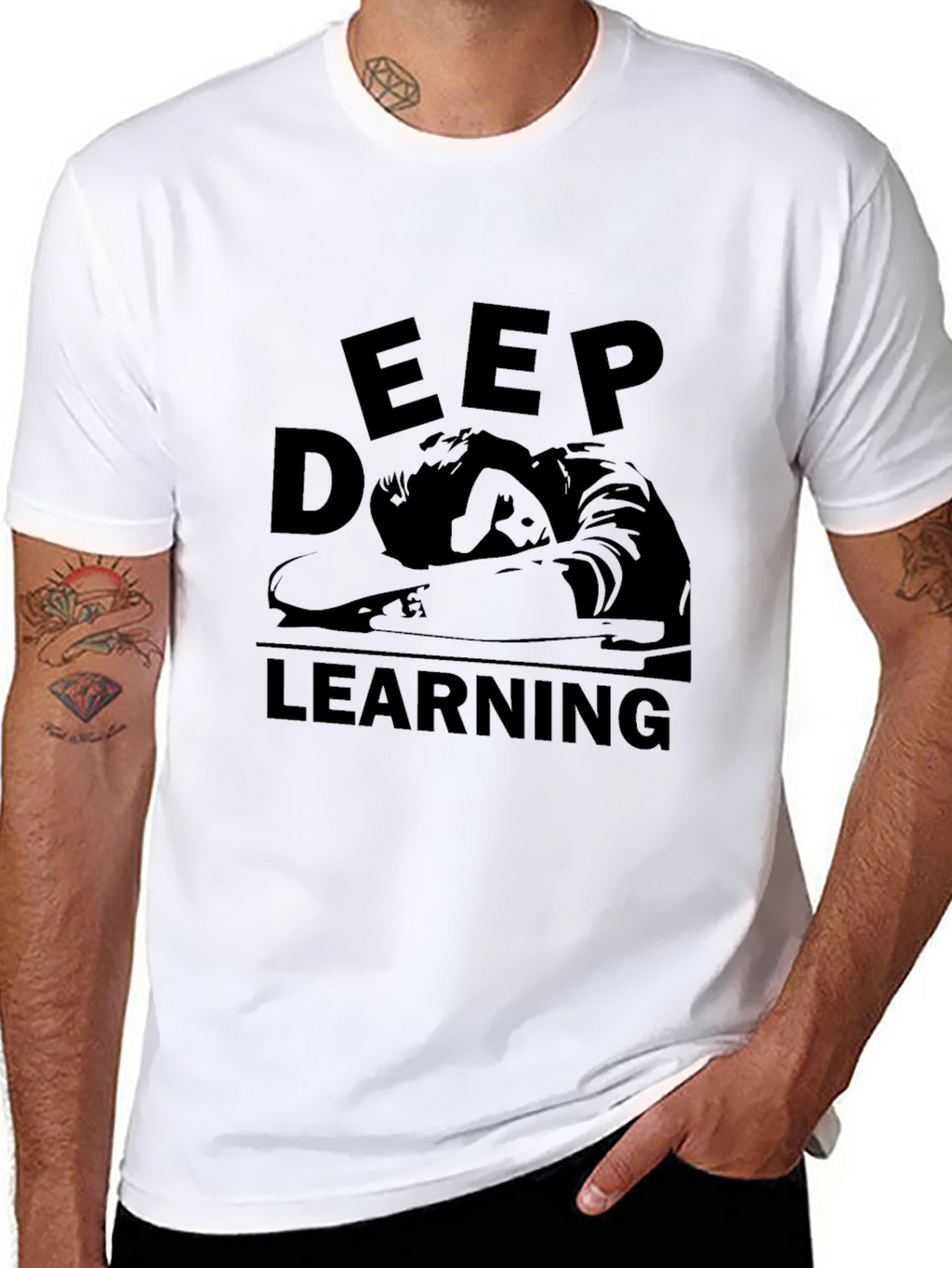 Deep Learning Black T-Shirt