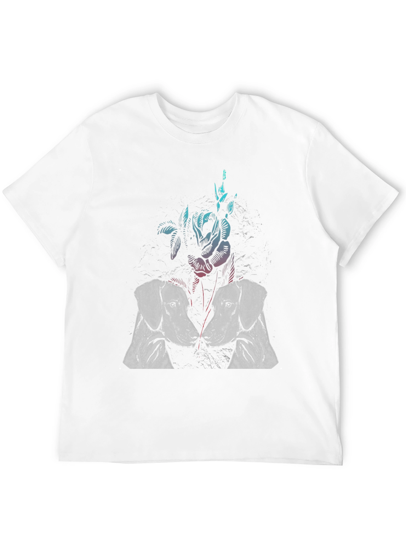 Dog and Rose Graphic T-Shirt