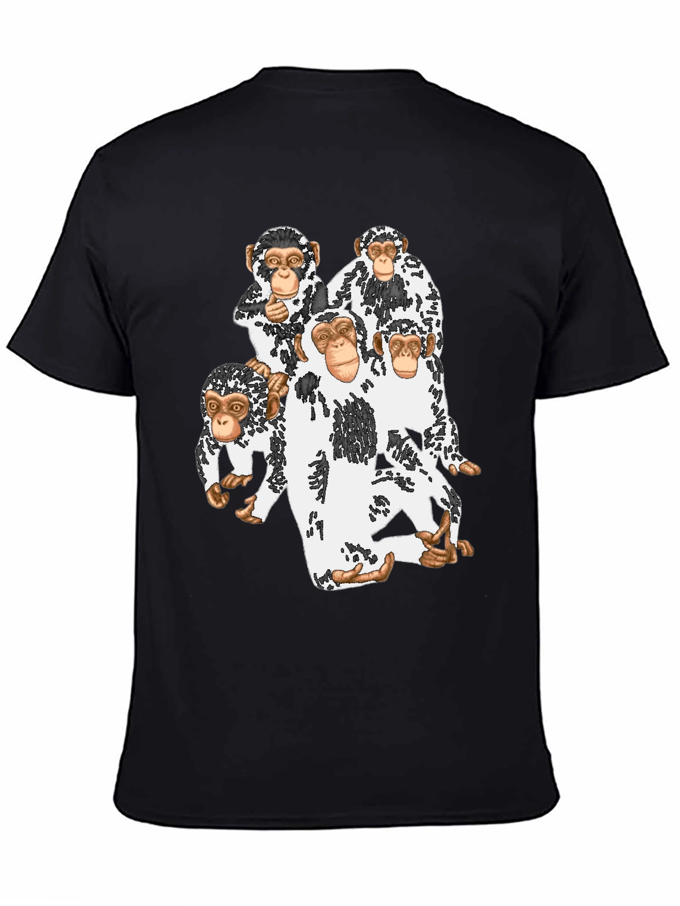 Monkey Crew Graphic Tee - Funky Black T-Shirt