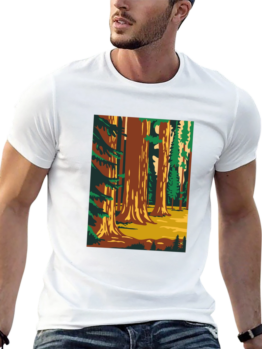 Sequoia Forest Graphic T-Shirt - Nature Lover Tee