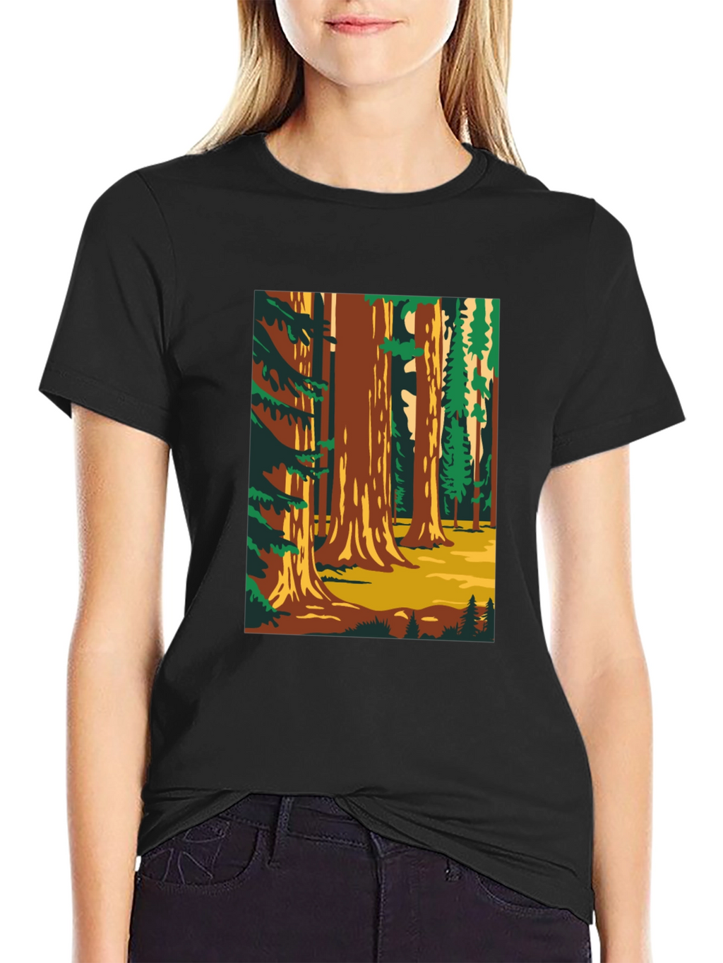 Sequoia Forest Graphic T-Shirt - Nature Lover Tee