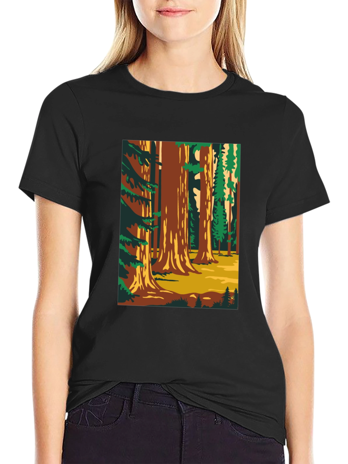 Sequoia Forest Graphic T-Shirt - Nature Lover Tee