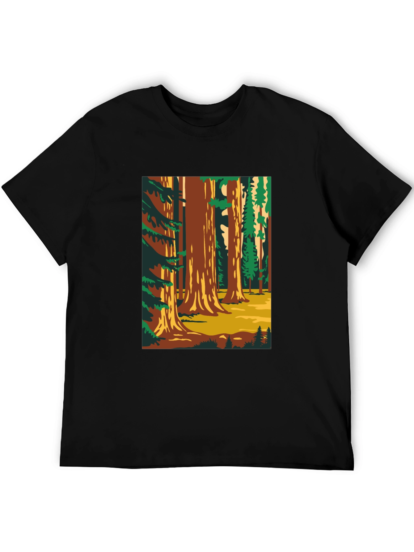Sequoia Forest Graphic T-Shirt - Nature Lover Tee