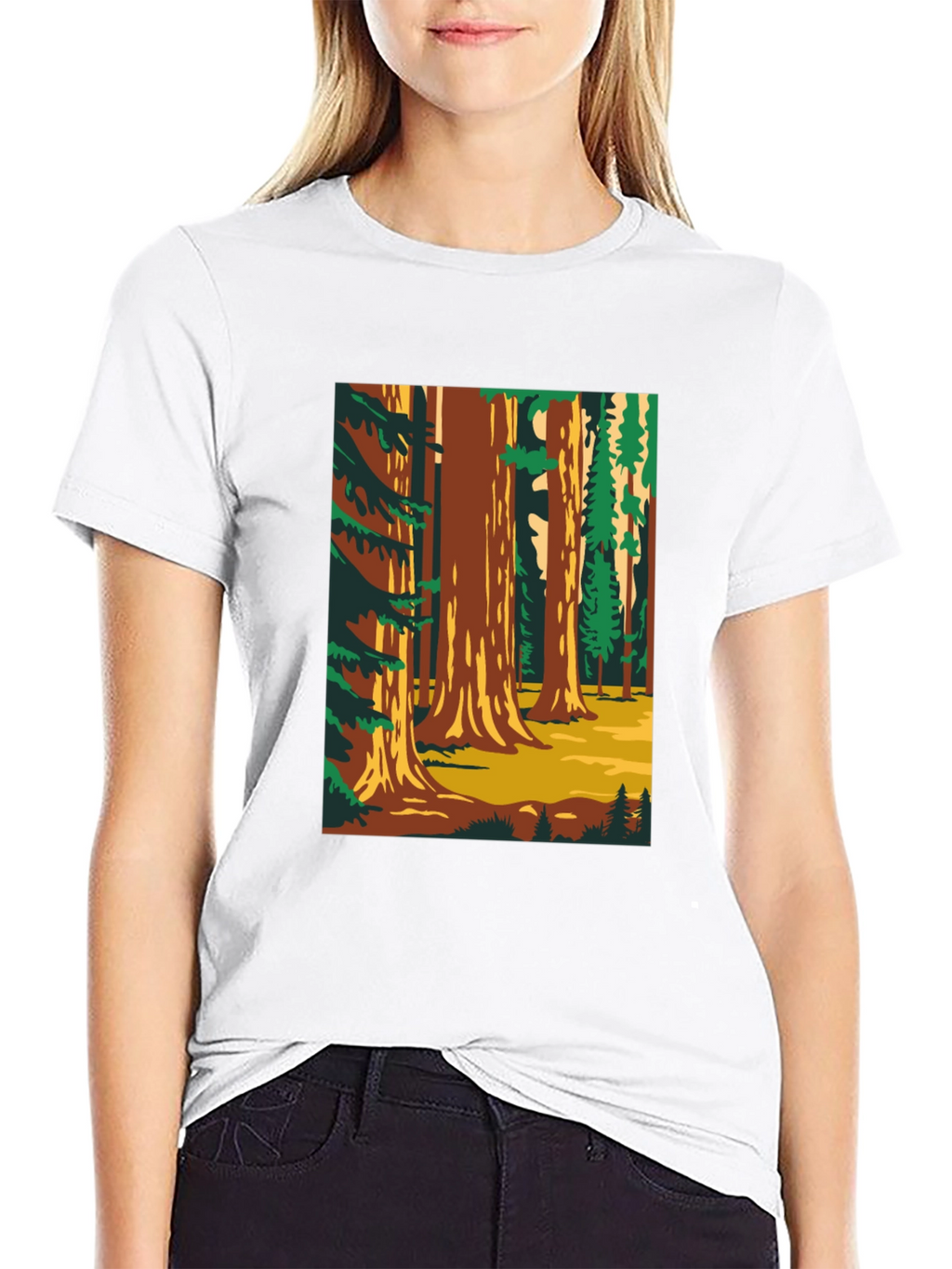 Sequoia Forest Graphic T-Shirt - Nature Lover Tee