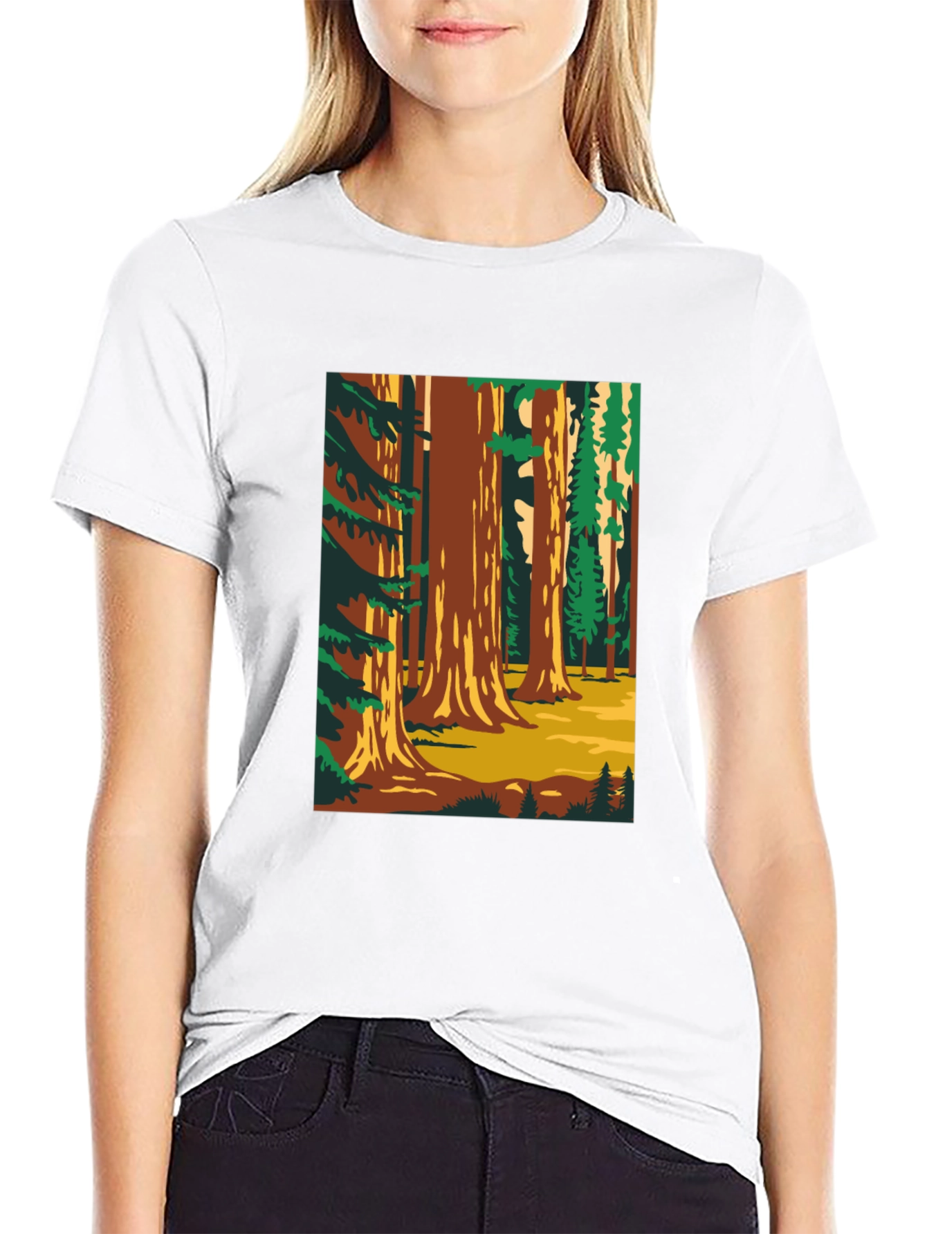 Sequoia Forest Graphic T-Shirt - Nature Lover Tee