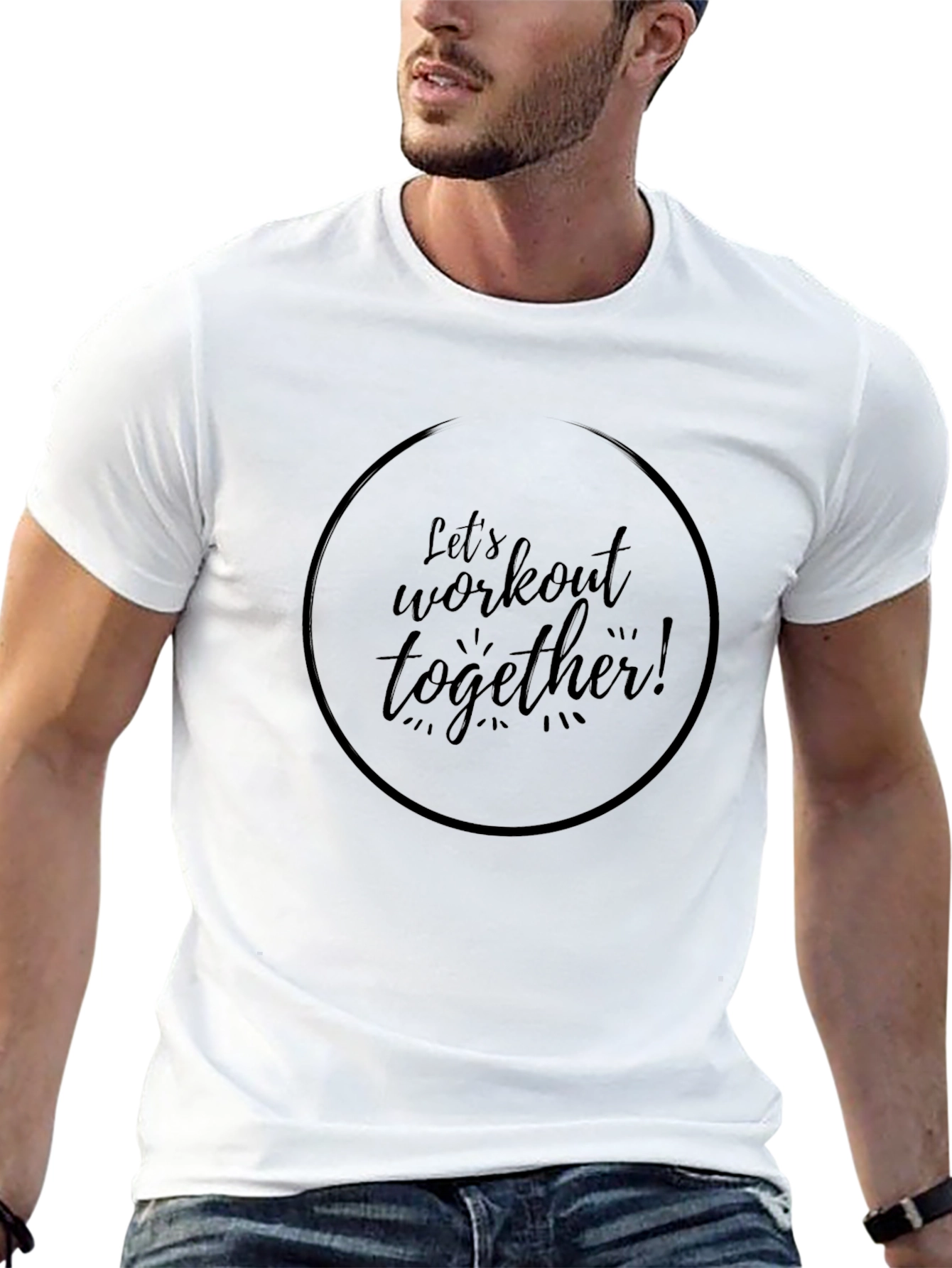 Workout Together T-Shirt - Black Gym Tee