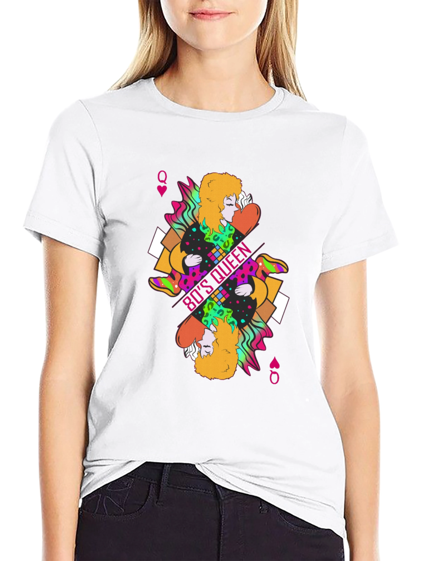 80s Queen Graphic Tee - Black