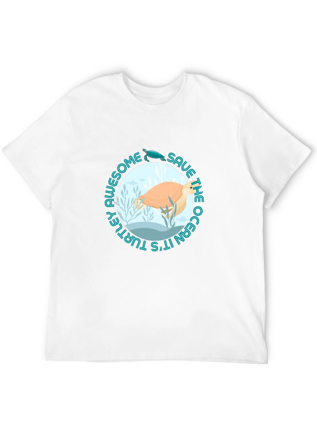 Save the Ocean Awesome Turtle Graphic Tee