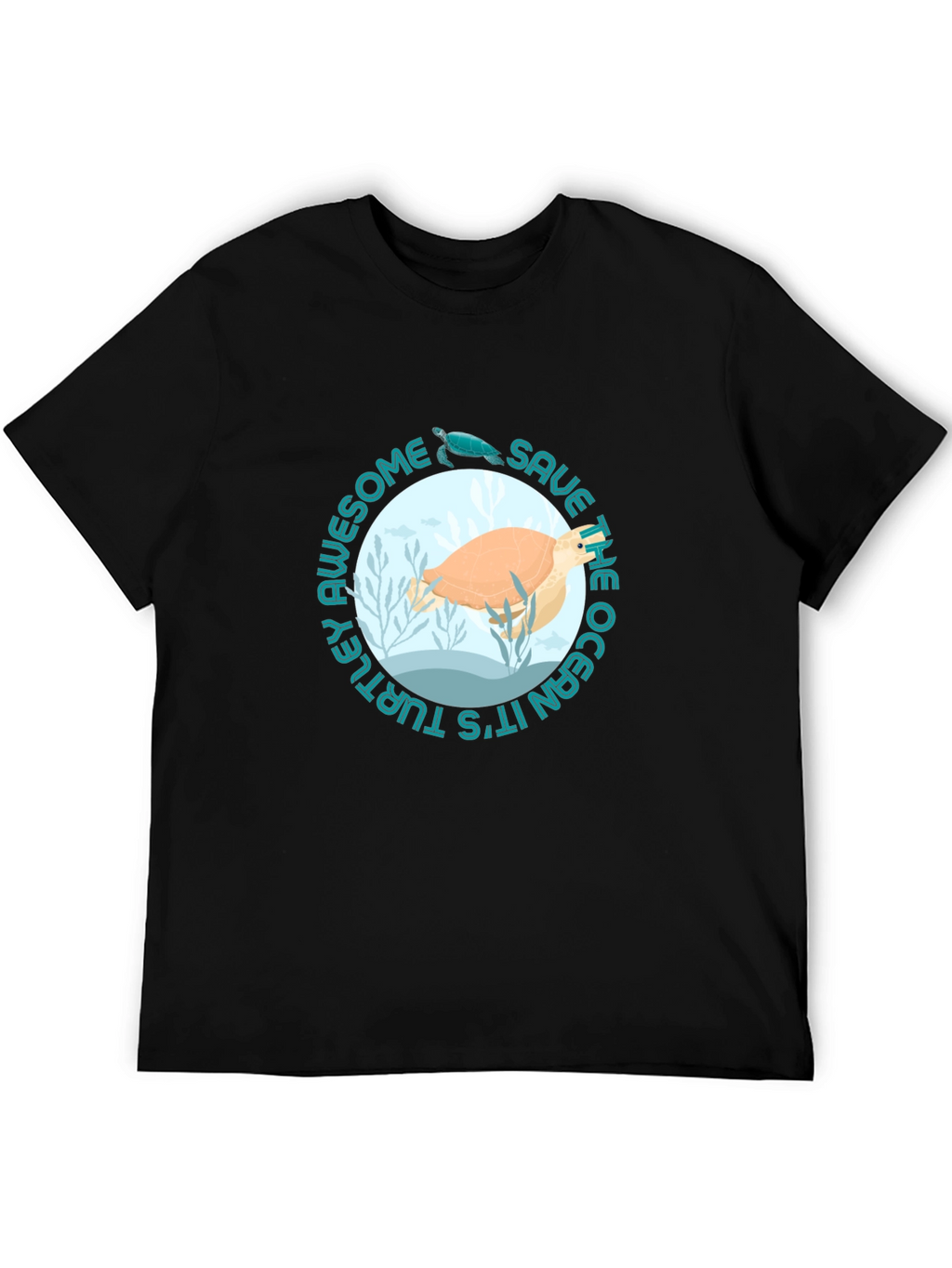 Save the Ocean Awesome Turtle Graphic Tee