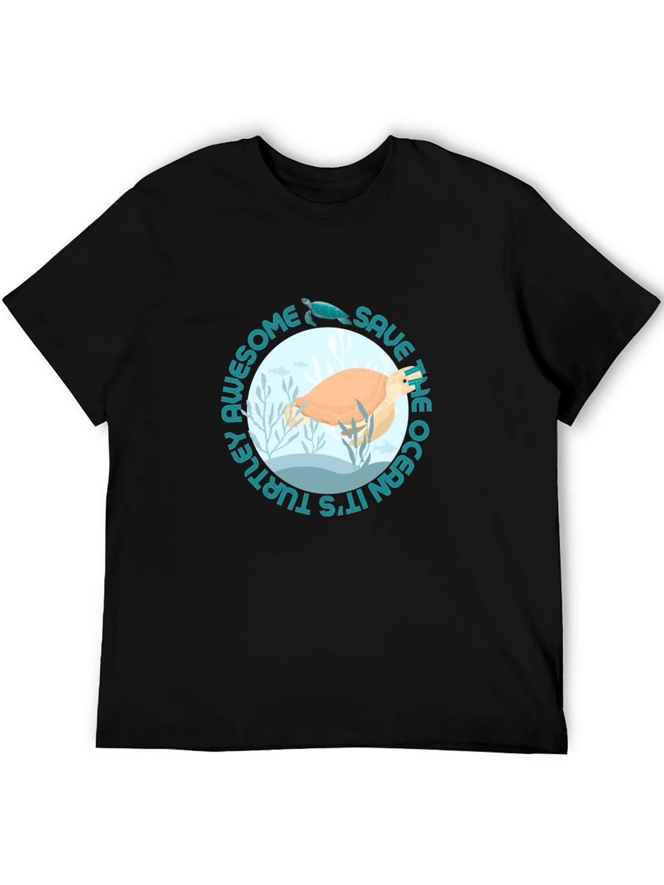 Save the Ocean Awesome Turtle Graphic Tee