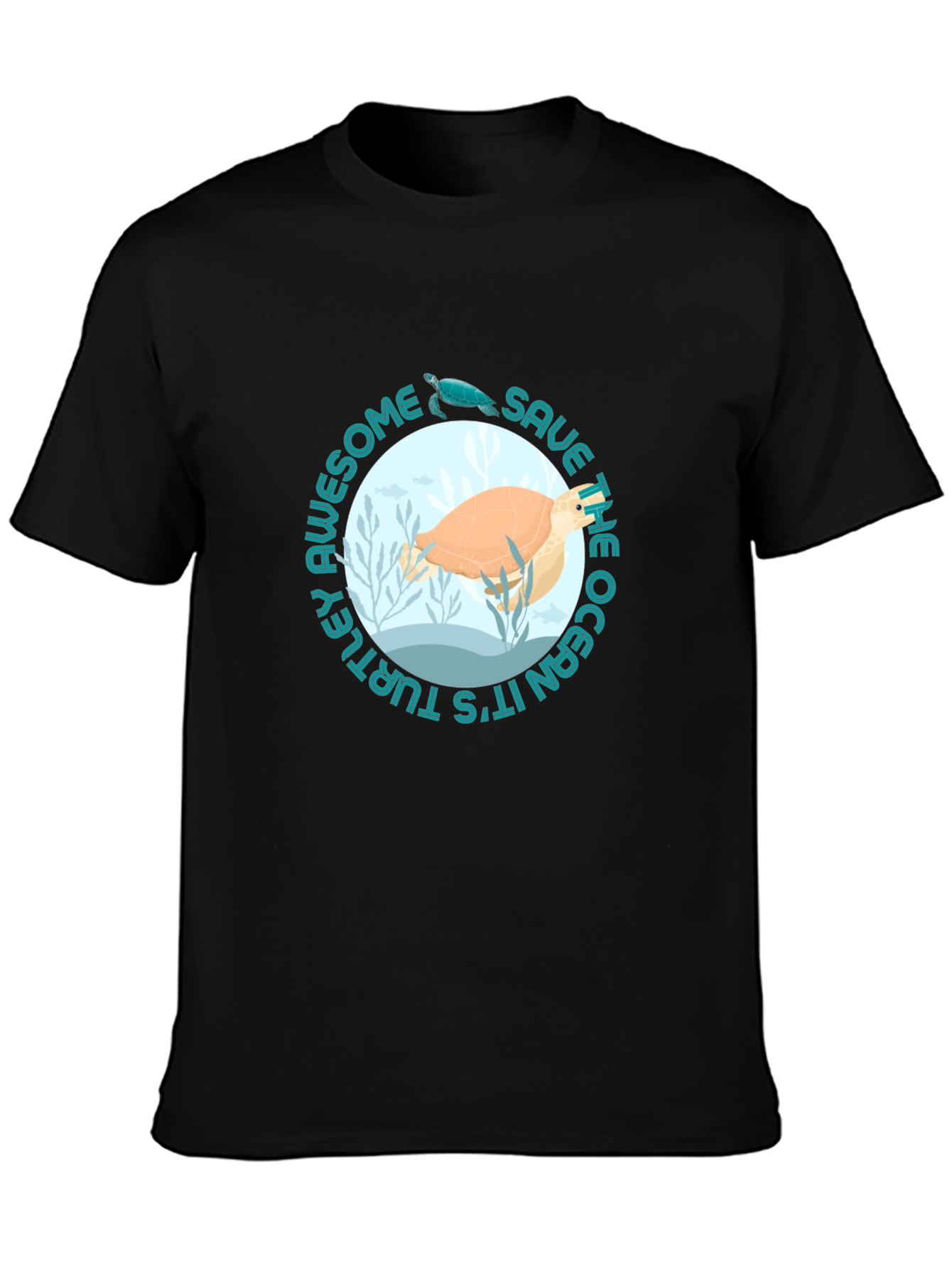 Save the Ocean Awesome Turtle Graphic Tee