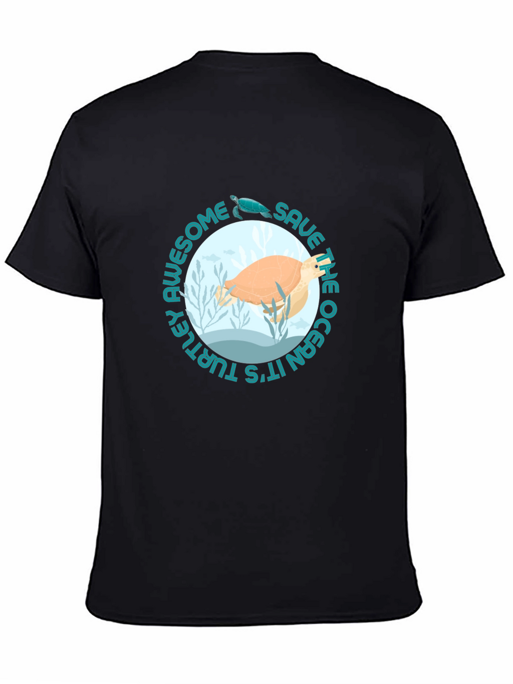 Save the Ocean Awesome Turtle Graphic Tee