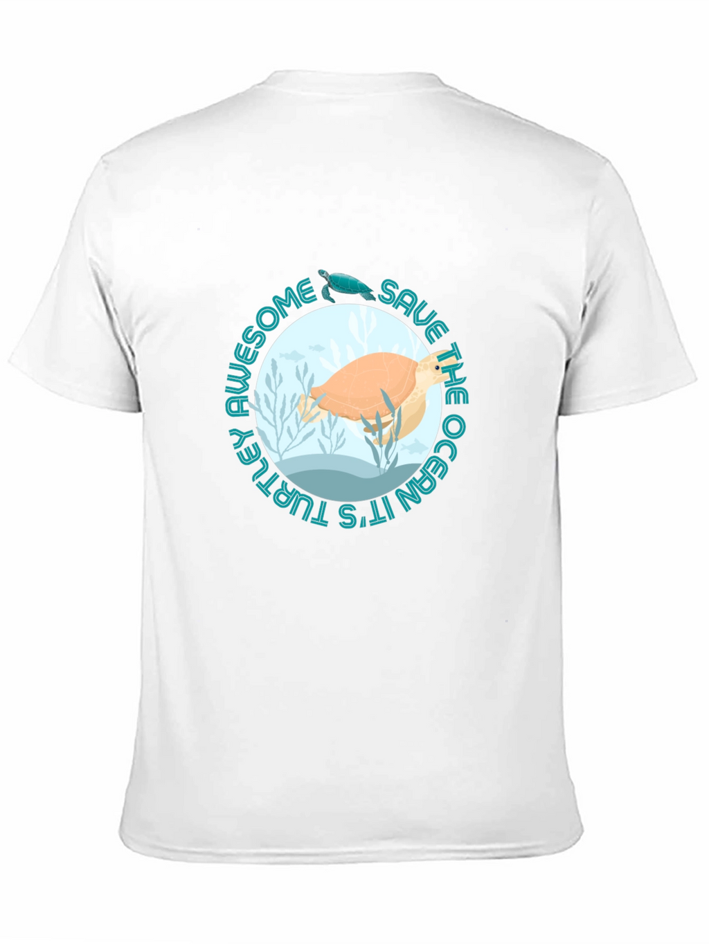 Save the Ocean Awesome Turtle Graphic Tee