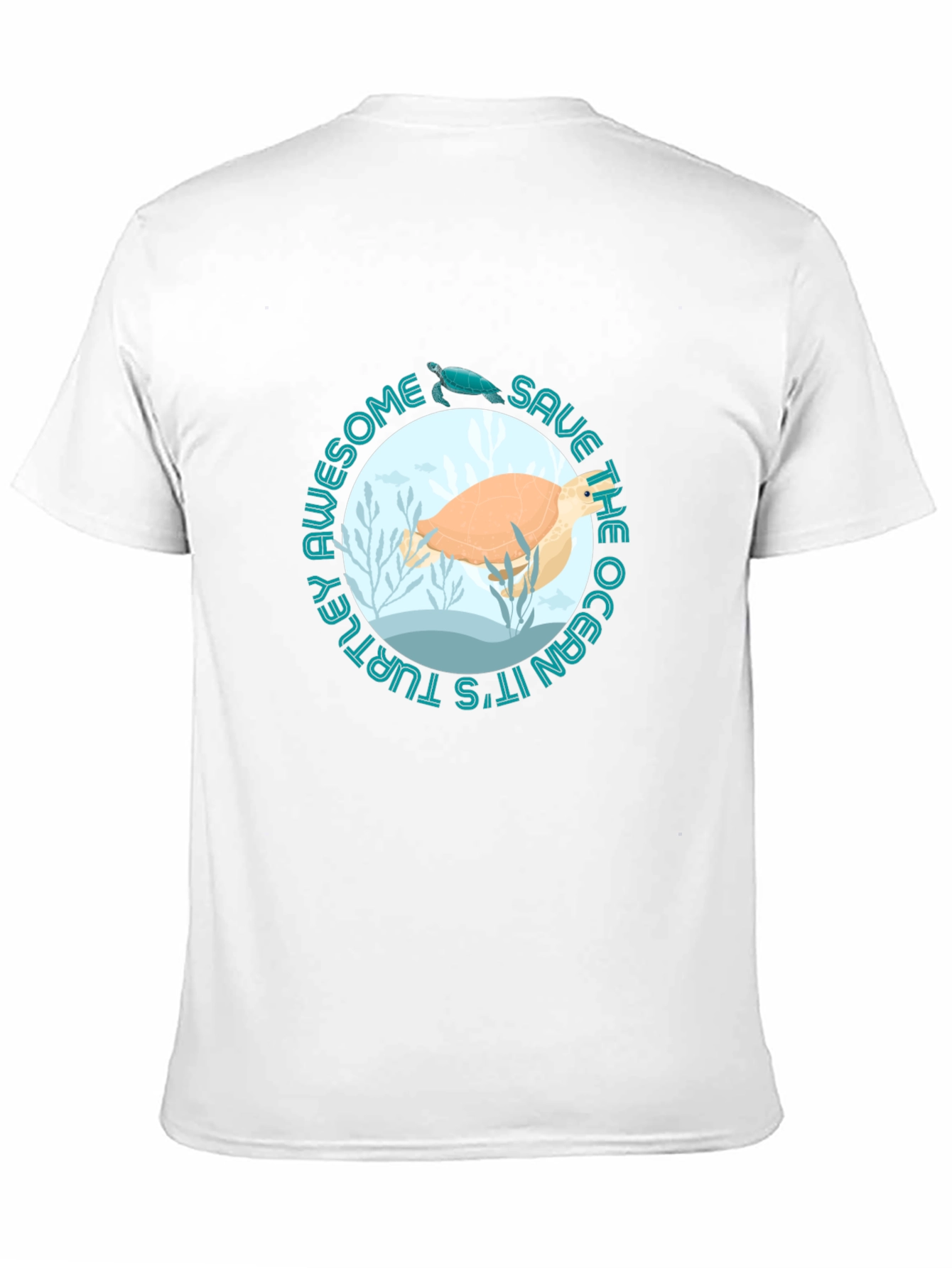 Save the Ocean Awesome Turtle Graphic Tee