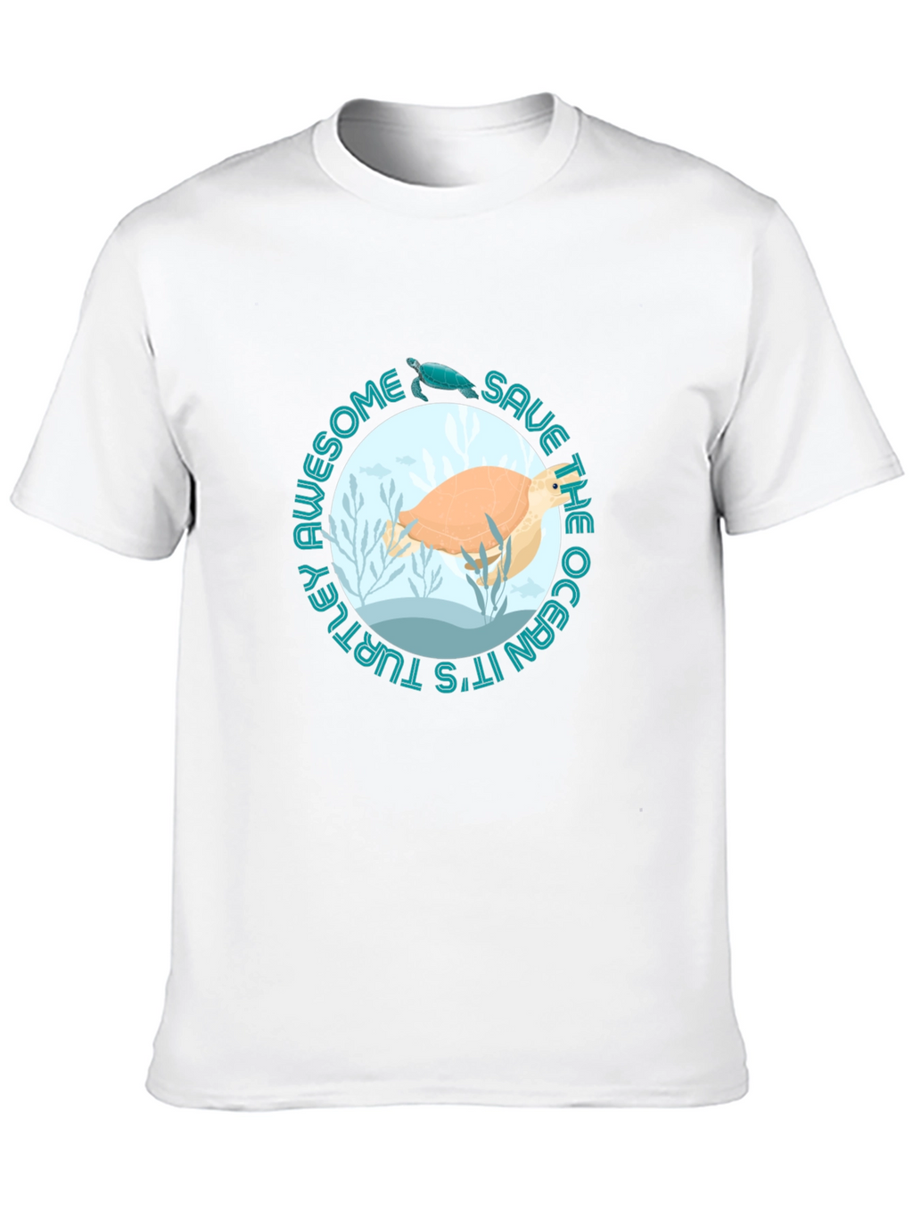 Save the Ocean Awesome Turtle Graphic Tee