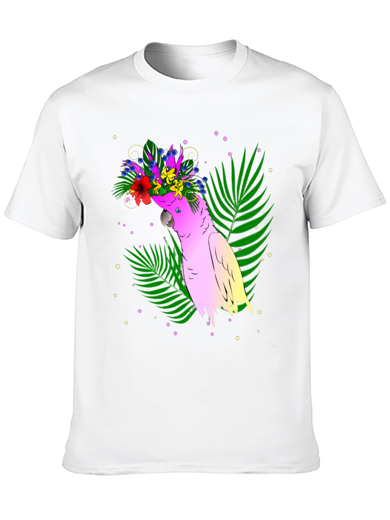 Tropical Parrot Graphic Tee - Vibrant Summer Style