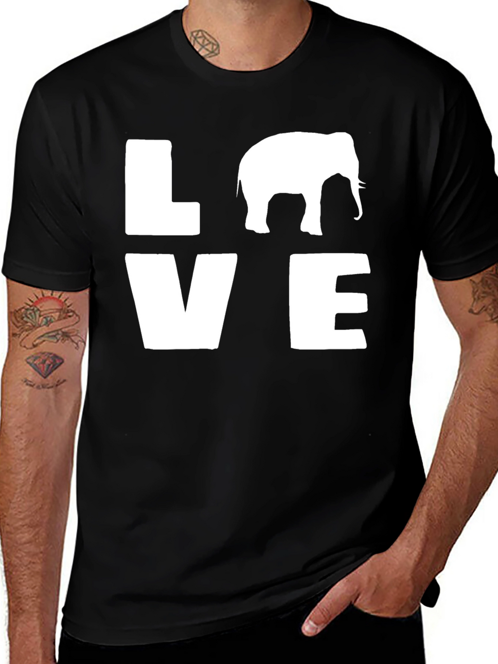 Elephant LOVE Graphic T-Shirt