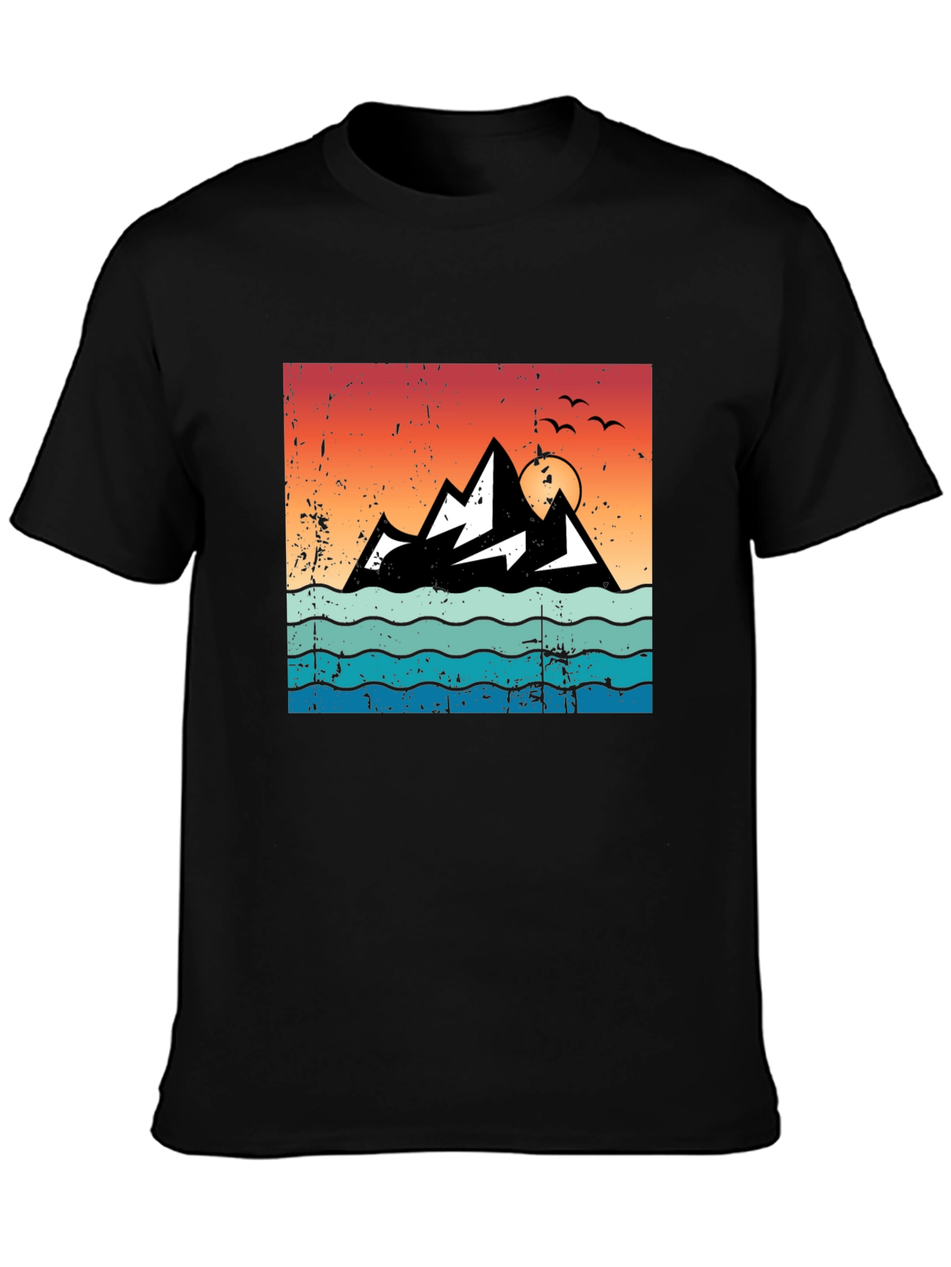 Retro Mountain Sunset Graphic Tee
