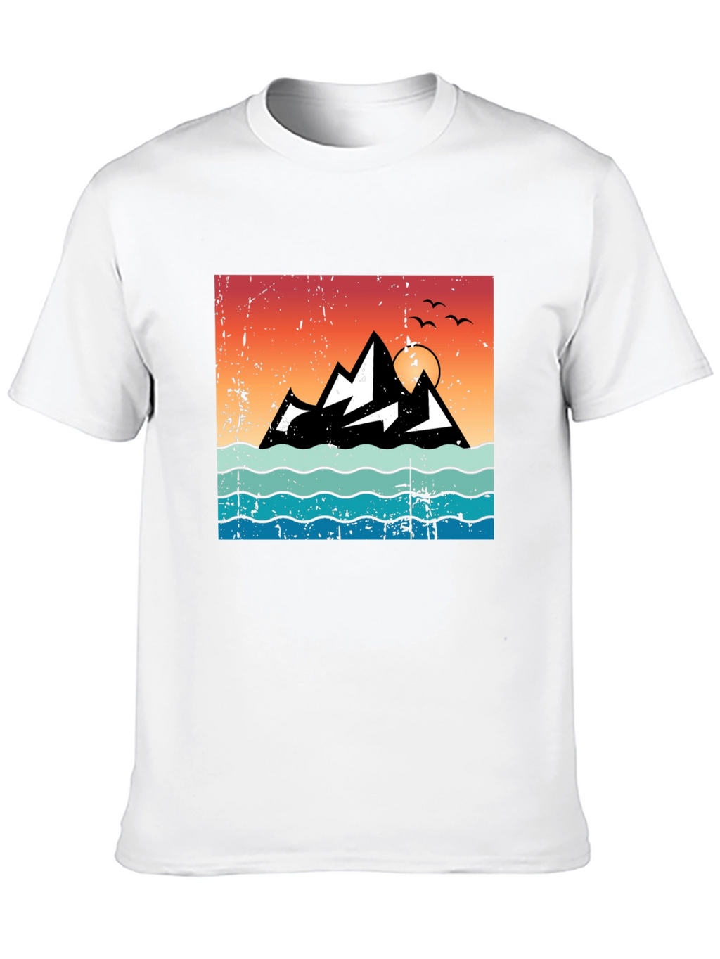 Retro Mountain Sunset Graphic Tee