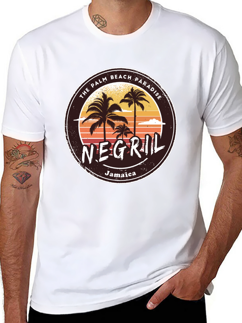 Negril Jamaica T-Shirt Palm Beach Paradise Graphic Tee