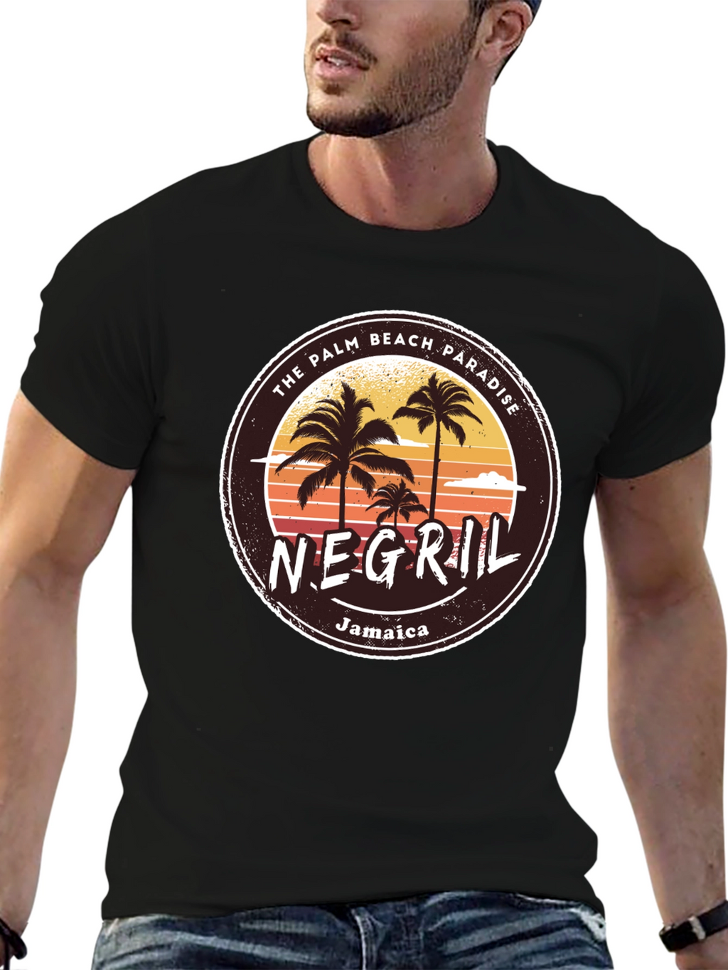 Negril Jamaica T-Shirt Palm Beach Paradise Graphic Tee