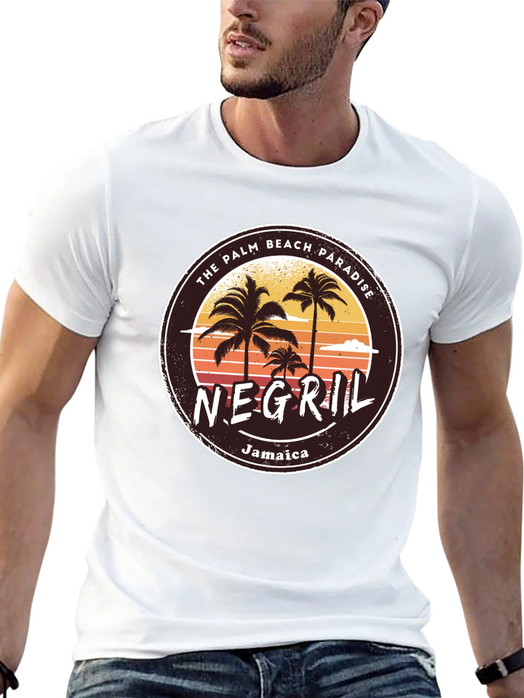 Negril Jamaica T-Shirt Palm Beach Paradise Graphic Tee