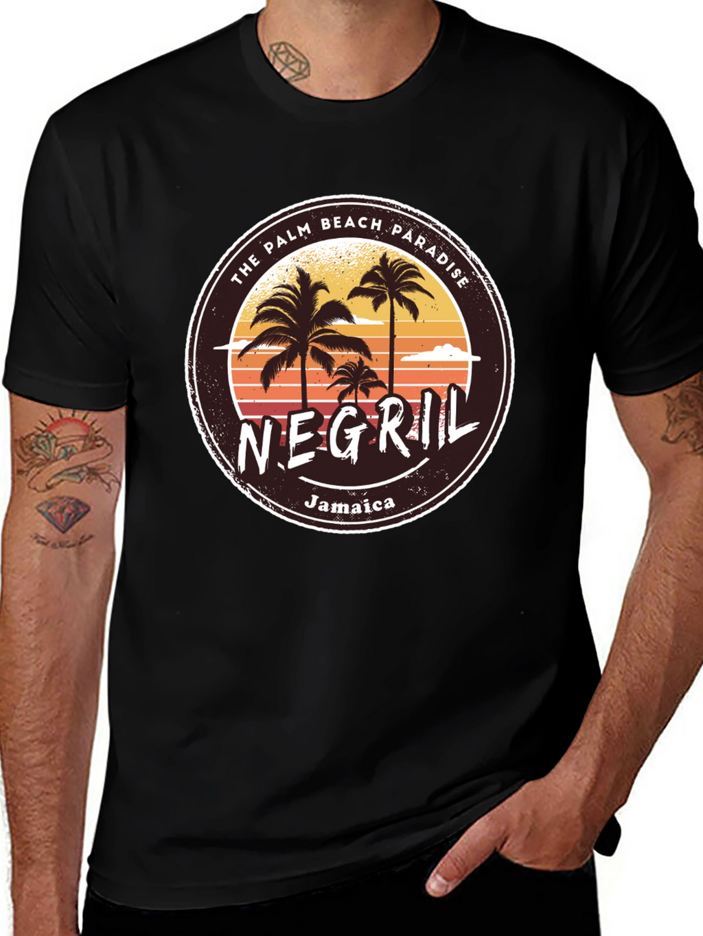 Negril Jamaica T-Shirt Palm Beach Paradise Graphic Tee
