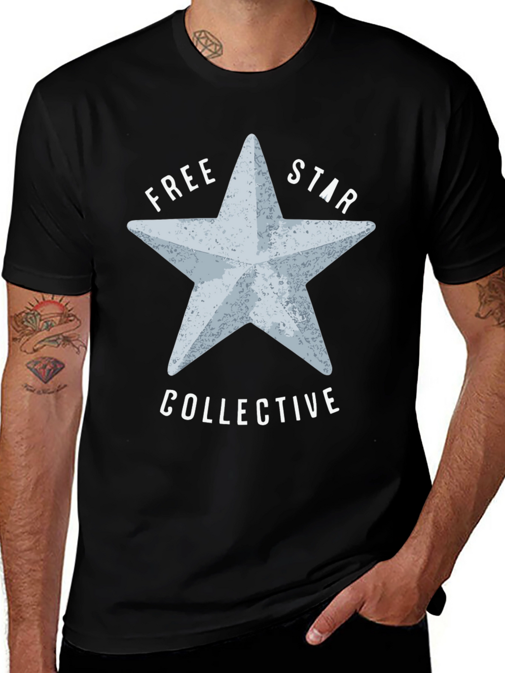 Free Star Collective Graphic Tee - Black