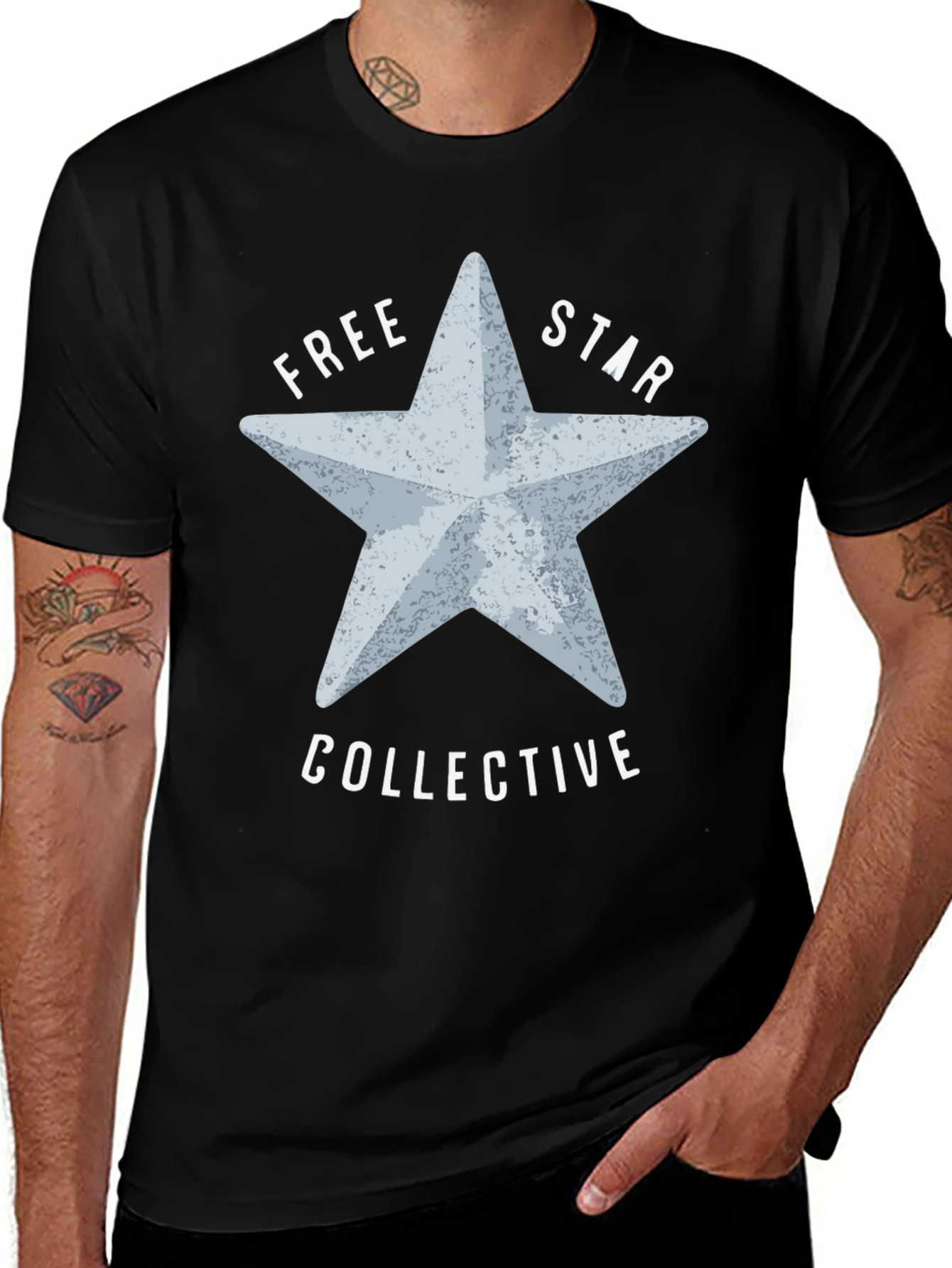 Free Star Collective Graphic Tee - Black