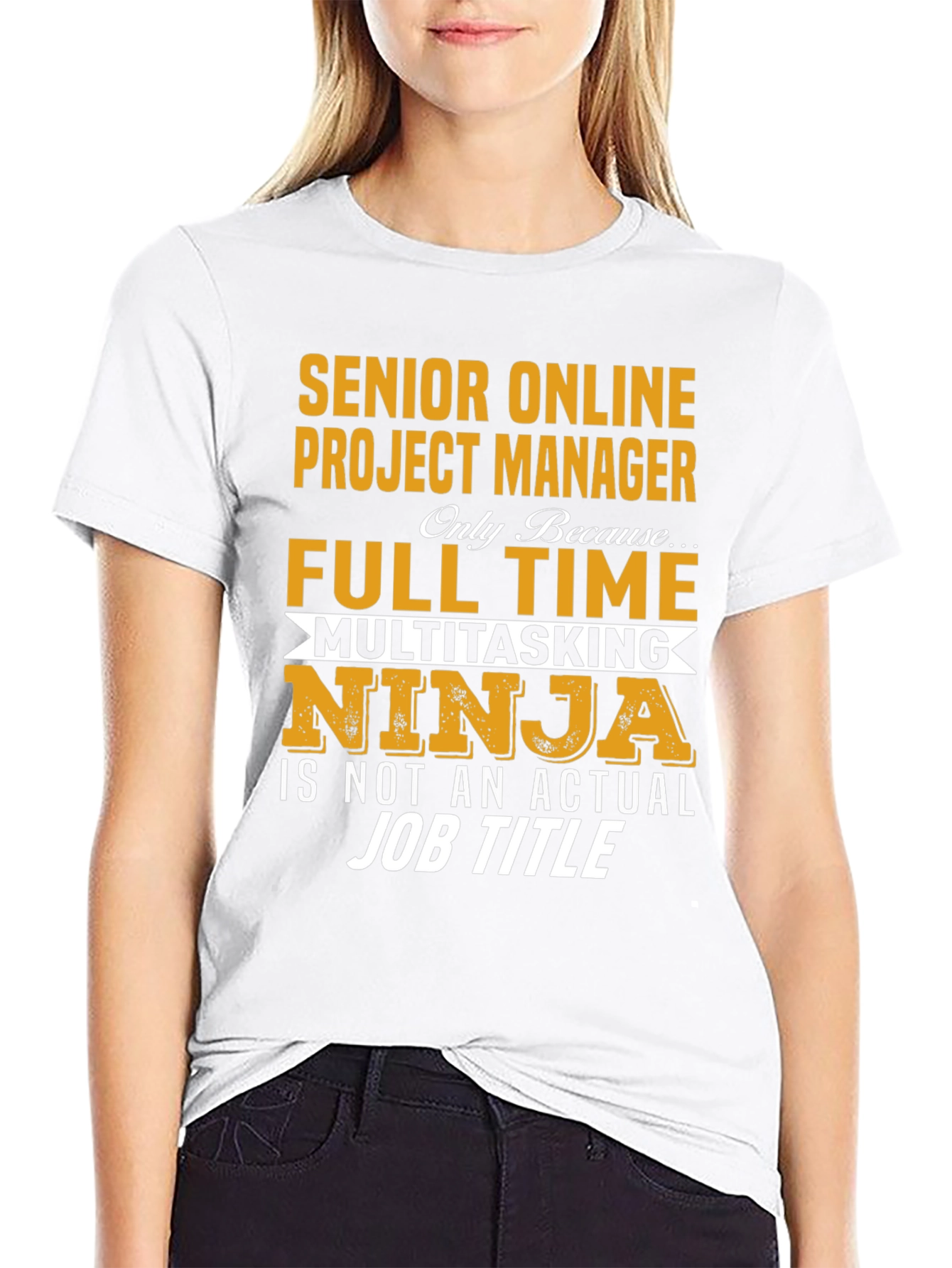 Senior Project Manager Full Time Ninja T-Shirt