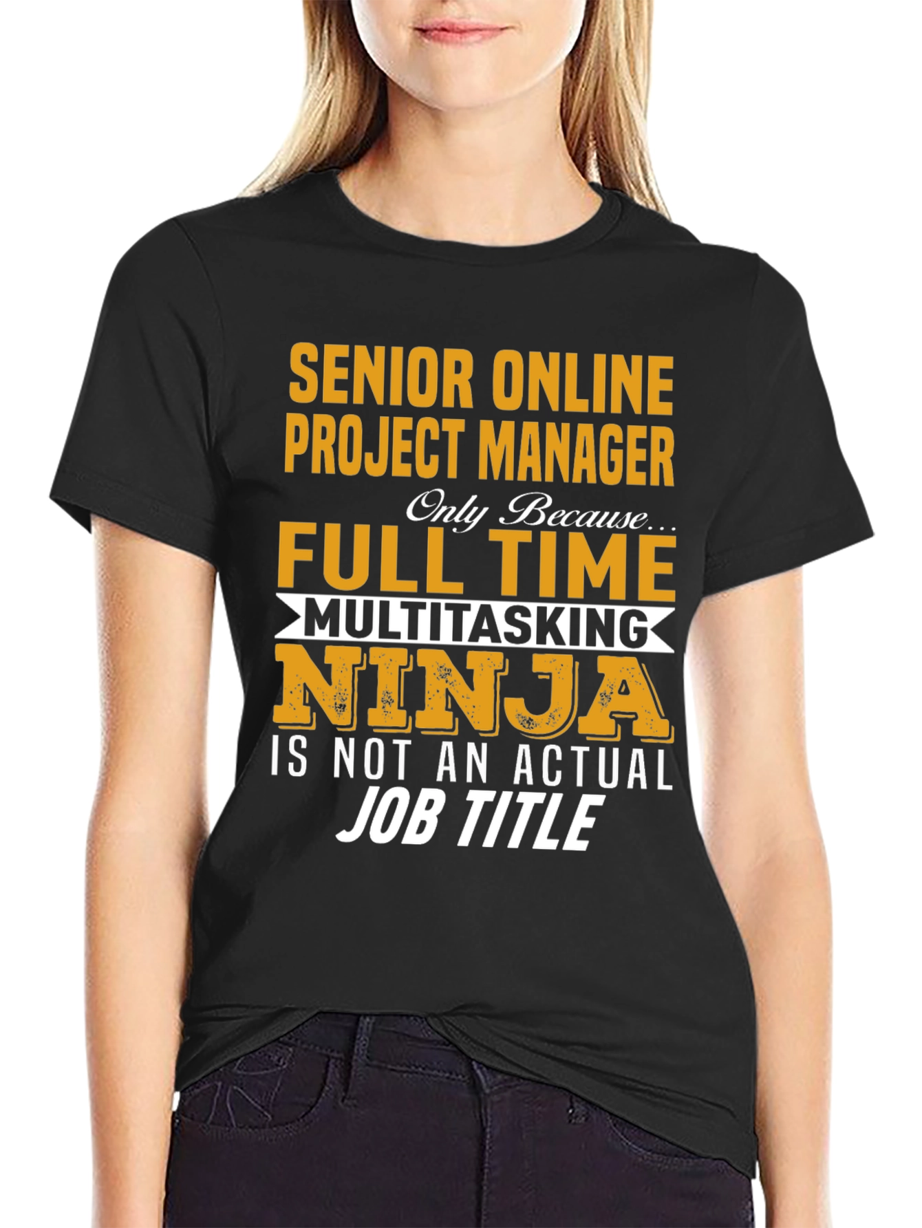 Senior Project Manager Full Time Ninja T-Shirt