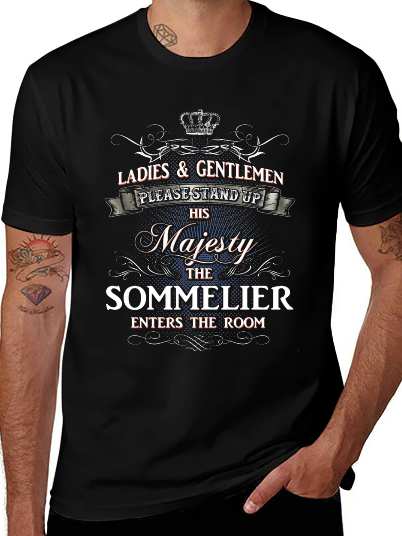 Majesty Sommelier T-Shirt - Wine Lover Gift